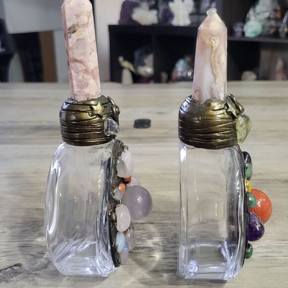 Multicolor Gemstone Potion Crystal Bottles - Picture 4 of 7